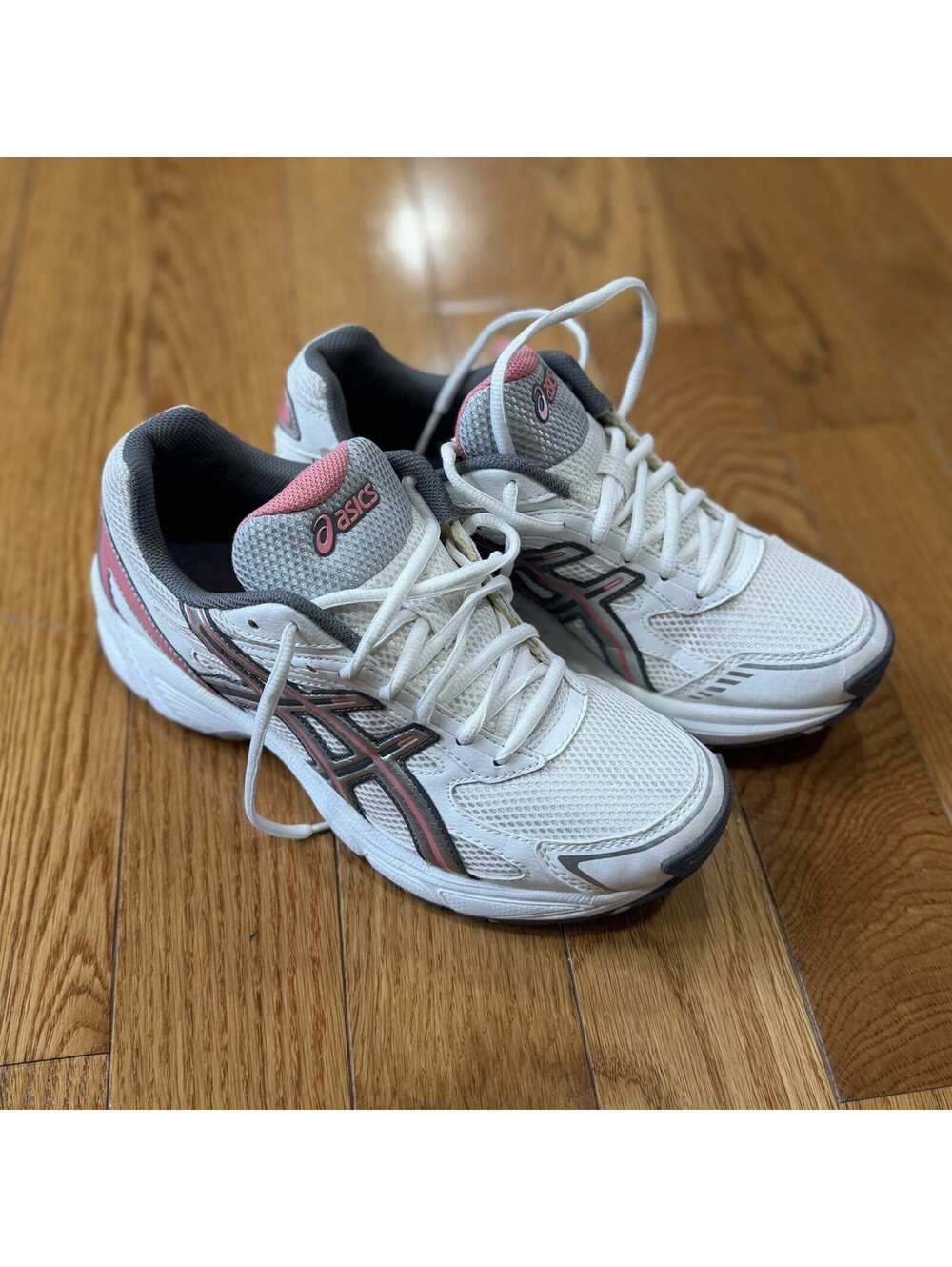 Size 9.5 Wimen ASICS Gel Running Shoes White Gray Pink Women’s  EU 41.5 Sneakers